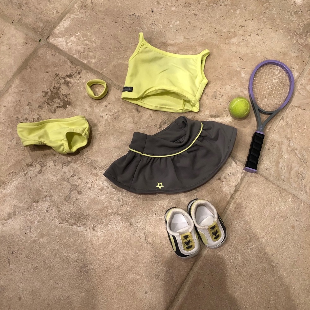 American Girl Tennis Outfit and accessories